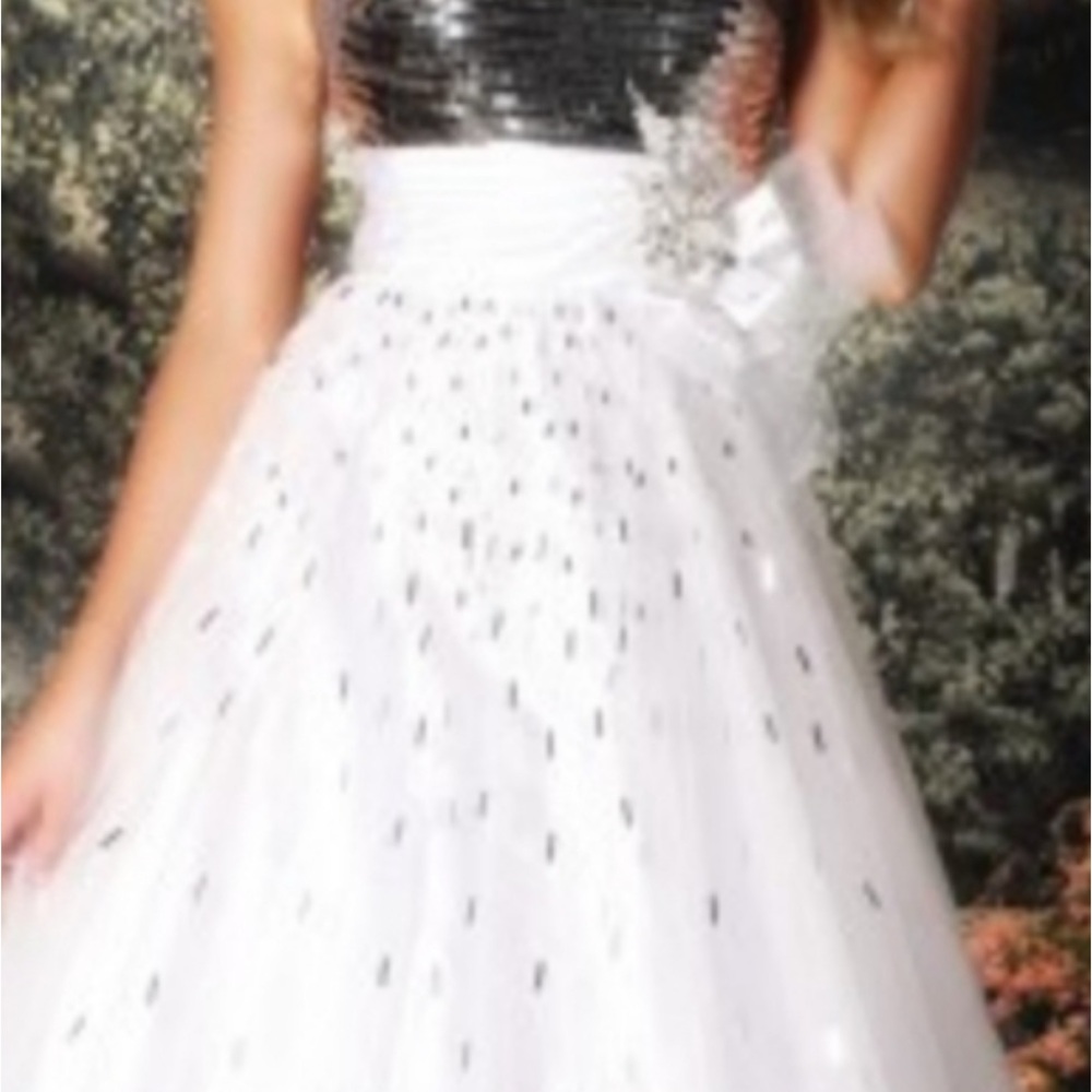 Enchanted Disney White Sequin Gown